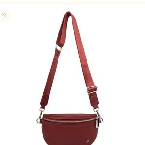 The Lisa Bag- Vegan Leather, Dark Red